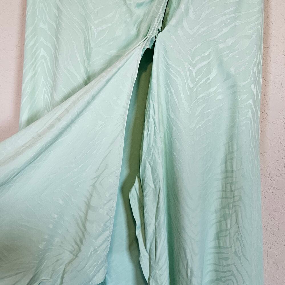 Ted Baker LULWRTH Green Button Front Waterfall Midi Skirt w/Split Ted 2 US 6 - Picture 5 of 12